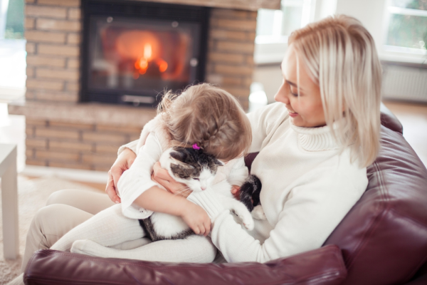Woman playing with her kid